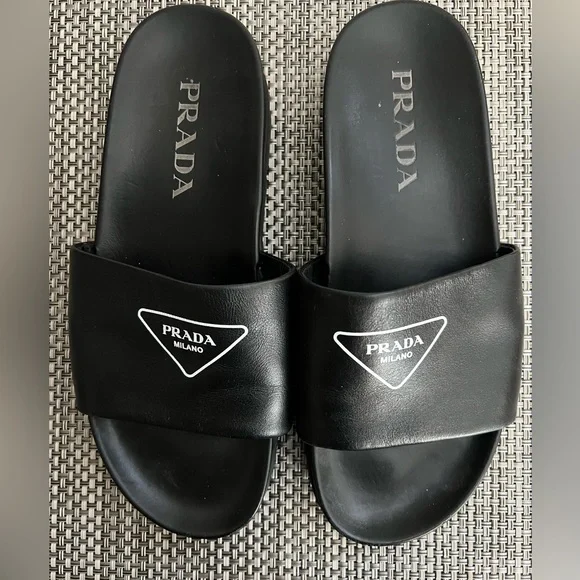 Prada | Shoes | Mens Awesome Prada Leather Slides | Poshmark display picture 3
